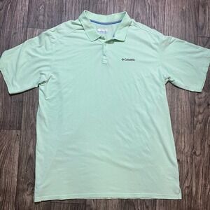 Columbia Sportswear Polo Shirt Mens 3XT/3TL‎ Big & Tall Short Sleeve Green